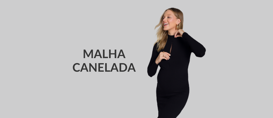 Malha canelada: o tecido que une conforto e estilo durante a gestação Malha canelada: o tecido que une conforto e estilo durante a gestação