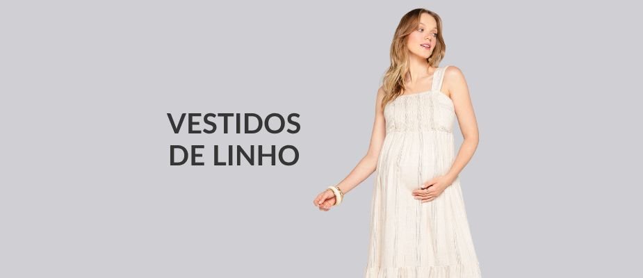 Vestido de linho: conforto e estilo para acompanhar sua gestação