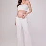 Calça Gestante Branca Comfy Cós Lastex - Emma Fiorezi