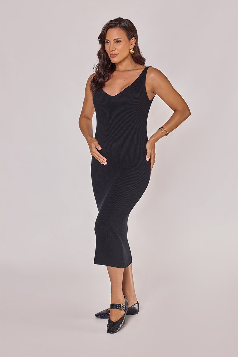 Vestido Midi Tricô Soft