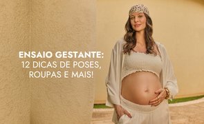 modelo com cropped blusa e calca com escrito ensaio gestante 12 dicas de poses roupas e mais